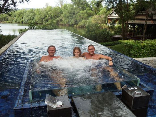 Am letzten Tag genossen wir es nochmal so richtig im Jacuzzi