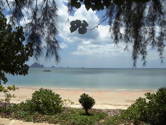 Ankunft in Ao Nang. Für die 17 Km von Krabi nach Ao Nang benötigten wir über zwei Stunden. Aber es lohnte sich.