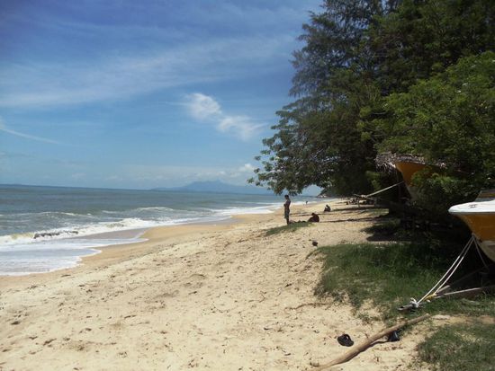 Der Strand war noch ein wenig gezeichnet von den letzten Regenstürmen