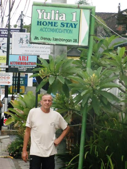 Ankunft in Sanur im Guest House Yulia 1.