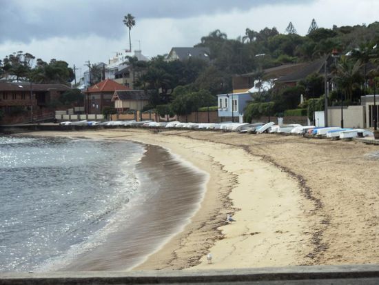 Ankunft am Watsons Bay. Bei unserer Ankunft hat es endlich aufgehoert zu regnen und wir konnten die Sonne und Waerme geniessen.