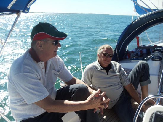 Die Crew: Russel, Urs,