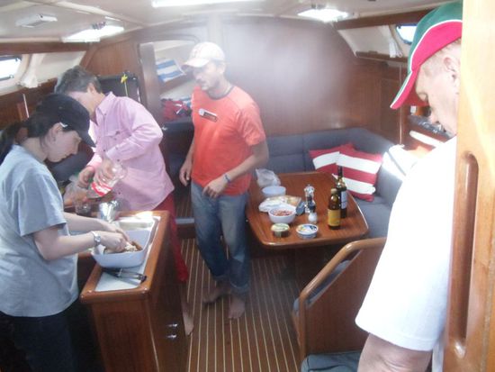 Fünf Personen auf kleinstem Raum - aber es funktionierte super