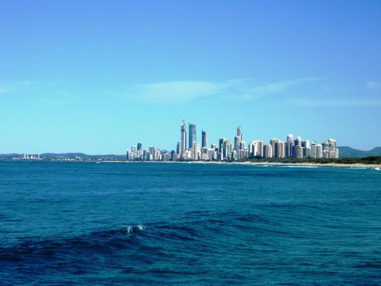 Ausblick von Sea Way zum Nordende der Gold Coast