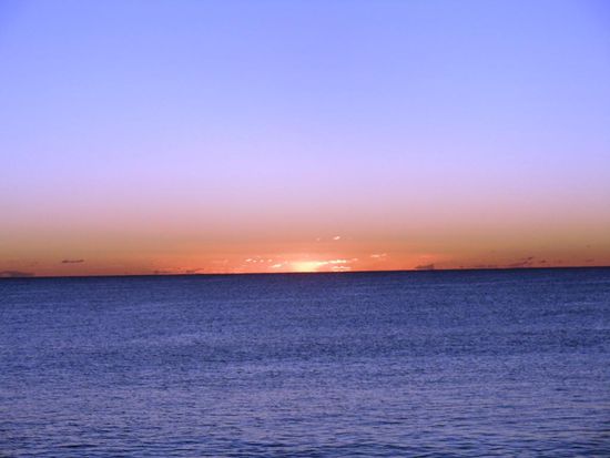 Frühaufsteher Urs machte für uns alle ein paar Fotos vom Sonnenaufgang. Hier 6.20 Uhr