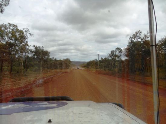 ..und meistens auf diesen roten, sandigen Pisten..