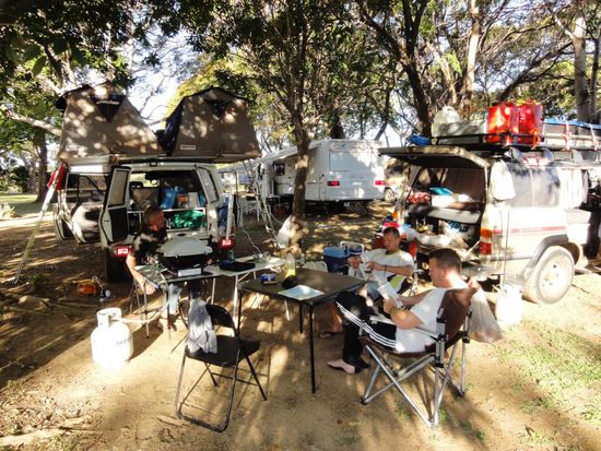 Übernachtung in Georgetown. So liessen wir den Abend kommen..