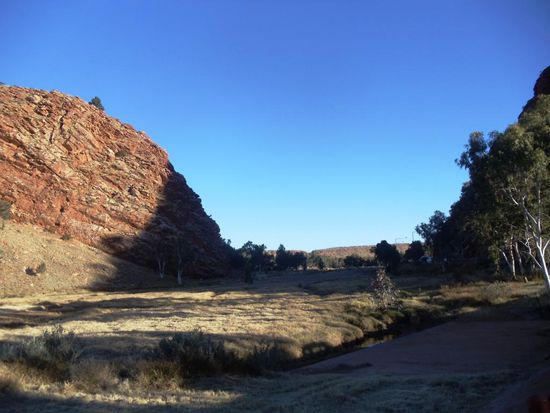 Unser 5 Kilometermarsch vom Campingplatz nach "downtown" Alice Springs...