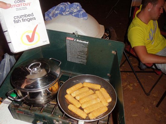 Es gab 1kg Fischstäbchen und 500 Gramm Dorschfilets. Dazu Kartoffeln und  ein Kilo Spinat. Ja, Fredy und ich sind mit Hunger einkaufen gegangen.