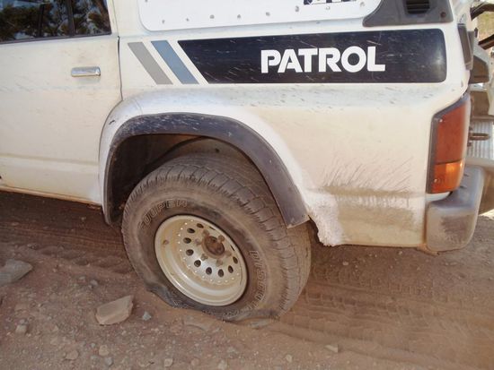 Upps, platter Reifen