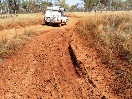 Auf dem Rückweg vom Barnett River Gorge auf die Gibb River Road. Für diese acht Kilometer brauchte ich gut eine Stunde auf dieser rauhen Strasse