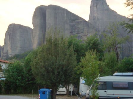 Blick auf die Felsen von unserem Campingplatz aus aufgenommen