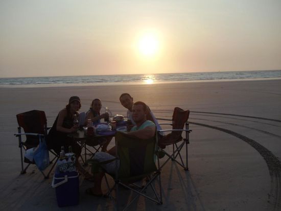 Abendessen am Cable Beach. Das hat uns aber gefallen
