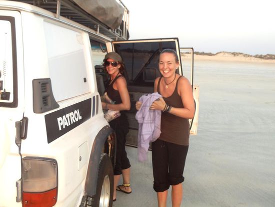 Jacky hinten und Sarah...de bede Kölsch Mädels..