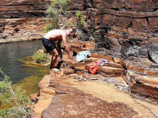 Aber Achtung; ist extrem rutschig hier