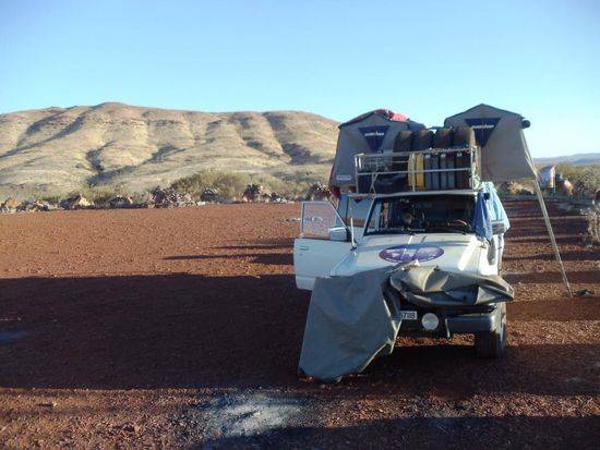 20 Kilometer vor Tom Price fanden wir unseren Traumplatz zum Übernachten