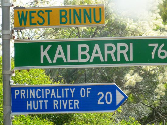 Auf dem Weg ins Fürstentüm Hutt River. Wir sind gespannt, was uns da erwartet