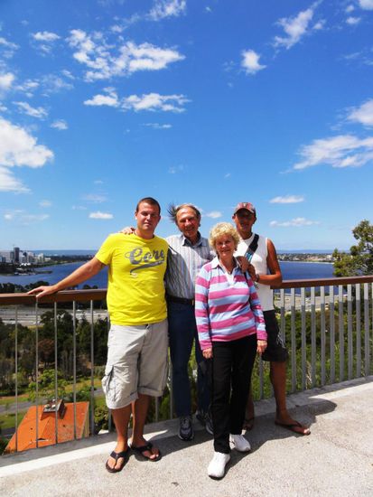 Gruppe Beiwinkel plus Gast bei der Sightseeing Tour
