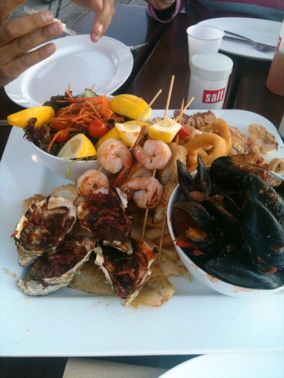 .. Basket of mixed seafood. Hat ausgezeichnet geschmeckt