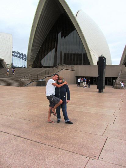 Unser erster Tag bei der Stadtbesichtigung am Circular Quay beim..