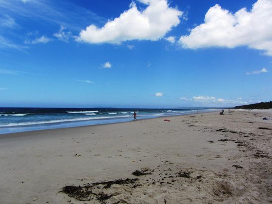Unser Beach in Burnswick Heads für vier Tage. Gefällt und die Wellen auch