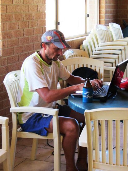 Den letzten Tag verbringe ich hier und schreibe den Reisebericht fertig. Da hat der Heinz doch tatsächlich ein Schnappschüsschen fertiggebracht