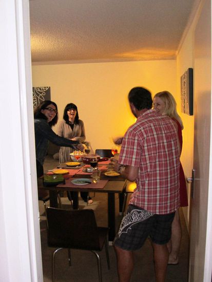 Das Chäsfondue ist angerichtet