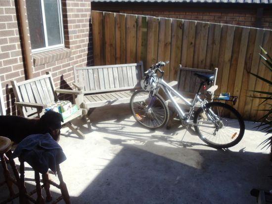 Mein Fortbewegungsmittel für meine Zeit hier in Warrnambool. Und natürlich immer mit Helm - da wird sich mein Bruder aber freuen