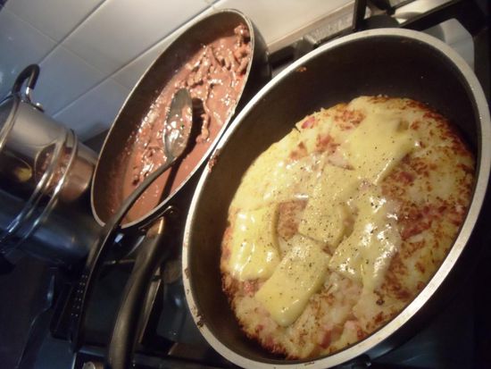 Und ein bisschen Schweiz gabs dann doch noch in der Aussie-Küche. Rösti mit Stroganov