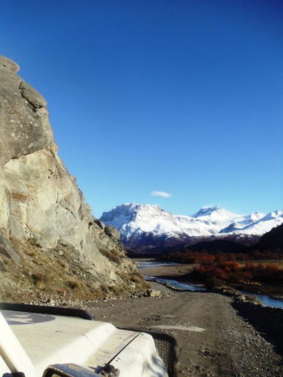Auf gehts zum 37 Km entfernten Lago Desierto auf holpriger Piste