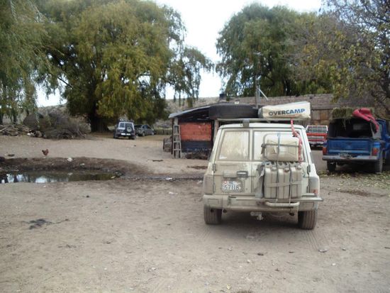 Inmitten des scheinbaren Nichts ein Bauernhof