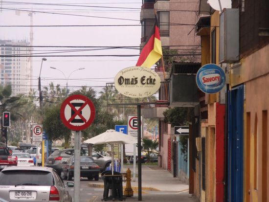 Beim Erforschen der Stadt Iquique....Ja, die Deutschen sind schon überall vertreten. Wäre für mich DIE ideale Ecke für das Berichte schreiben gewesen - leider keine Internetverbindung, dafür seeeehr gute Backwaren