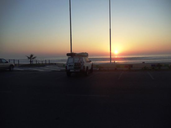 Mein Übernachtungsplatz am Playa Chinchorro in Arica