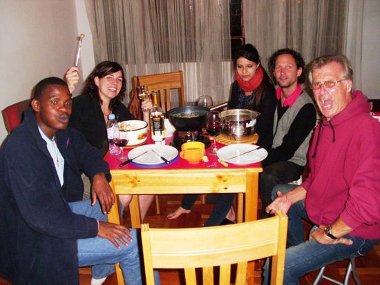 Und natürlich noch ein Käse Fondue Foto mit Donata