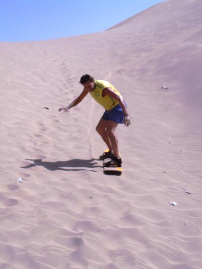 Erster Board Versuch auf halben Weg - noch ein wenig unsicher; aber es geht