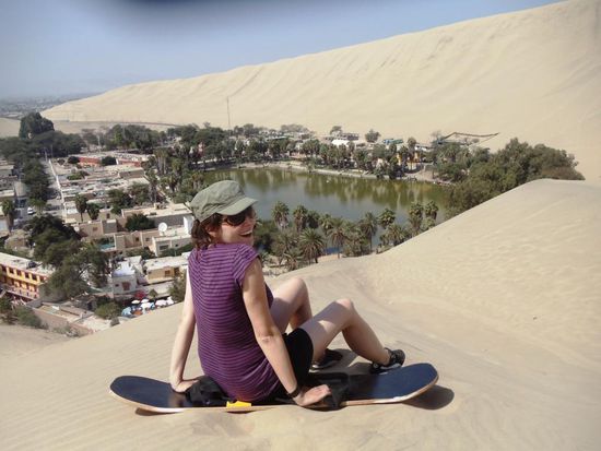 Wunderschöne Aussicht auf Huacachina...