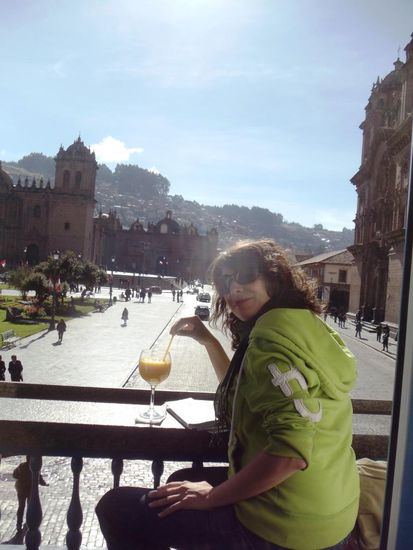 Frühstück am Plaza de Armas