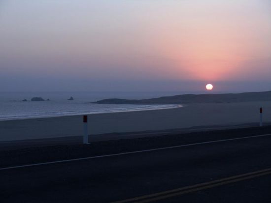 Wieder einmal einen wunderschönen Sonnenaufgang während dem Fahren