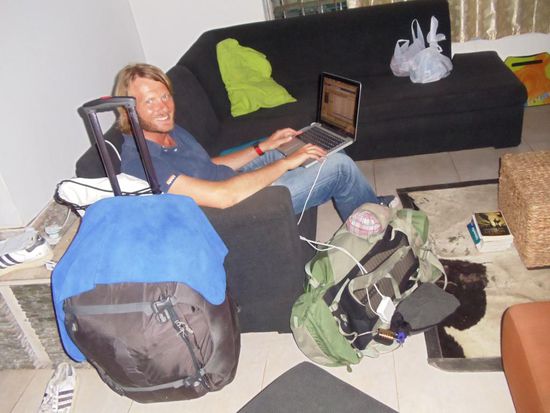 Max, kurz vor seiner Abreise nach Hause nach London. Bye, bye