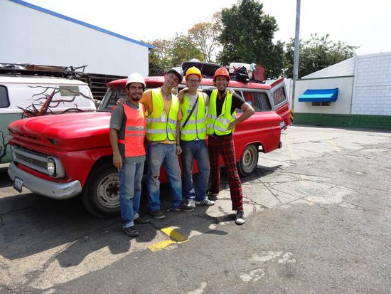 Gruppenbild mit Fabian und den beiden Argentiniern Lucho und Pablo