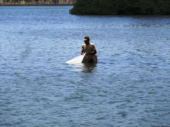 Fischen in der Stadt von Cartagena