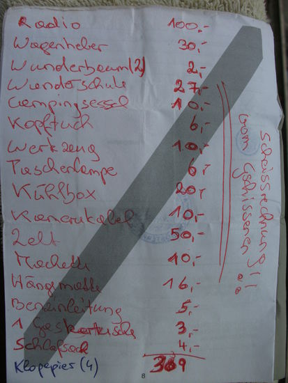 die mit wut geschriebne liste, was er uns gestohlen hat..!