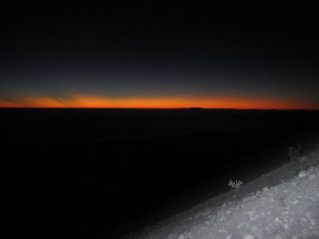Sunrise in 3.726 m Hoehe...
