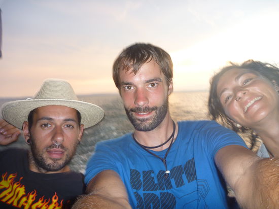 Ueberfahrt auf die Isla de Ometepe mit Volker in der Mitte