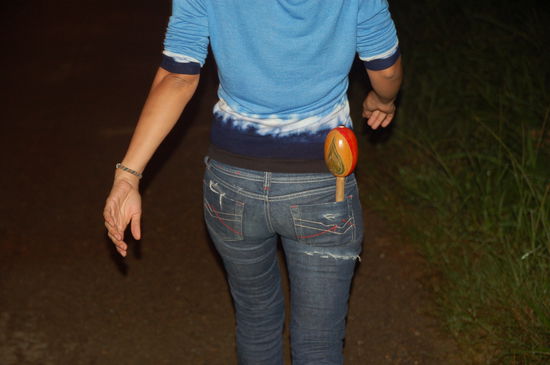 Die Anfuererin voran mit ihrer daemlichen Rassel, mit dem sie die, fuer Simone eher peinliche Situation noch anheizte...