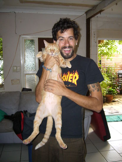 Eine der beiden fetten Katzen, die heute Abend zum Essen geschlachtet wird. Buen Appetit und hasta luego!