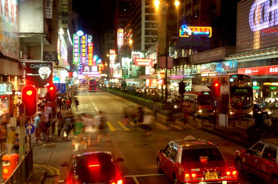 Hong Kong @ night. Krasses Lichtermeer