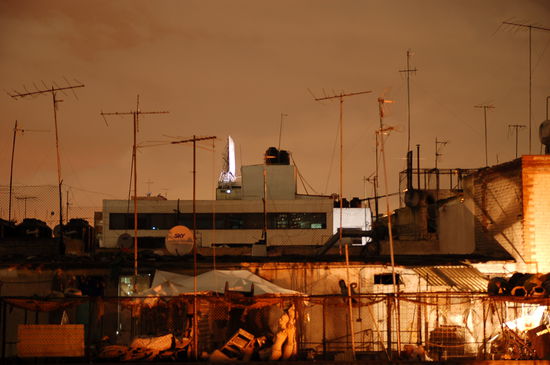 Blick vom Dach unseres Hotels in Mexico City