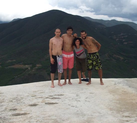 On top of the salted waterfall