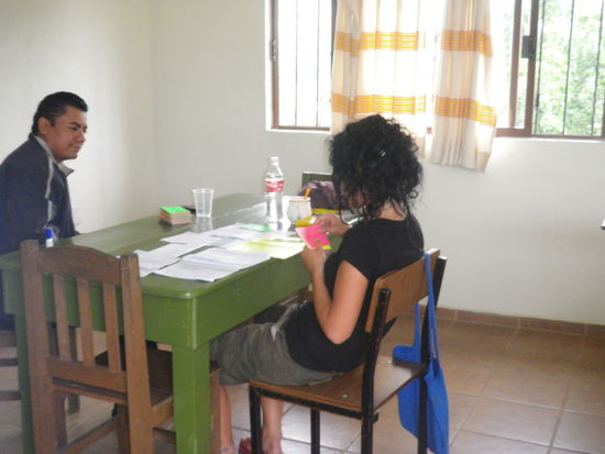 Simone beim Privatunterricht